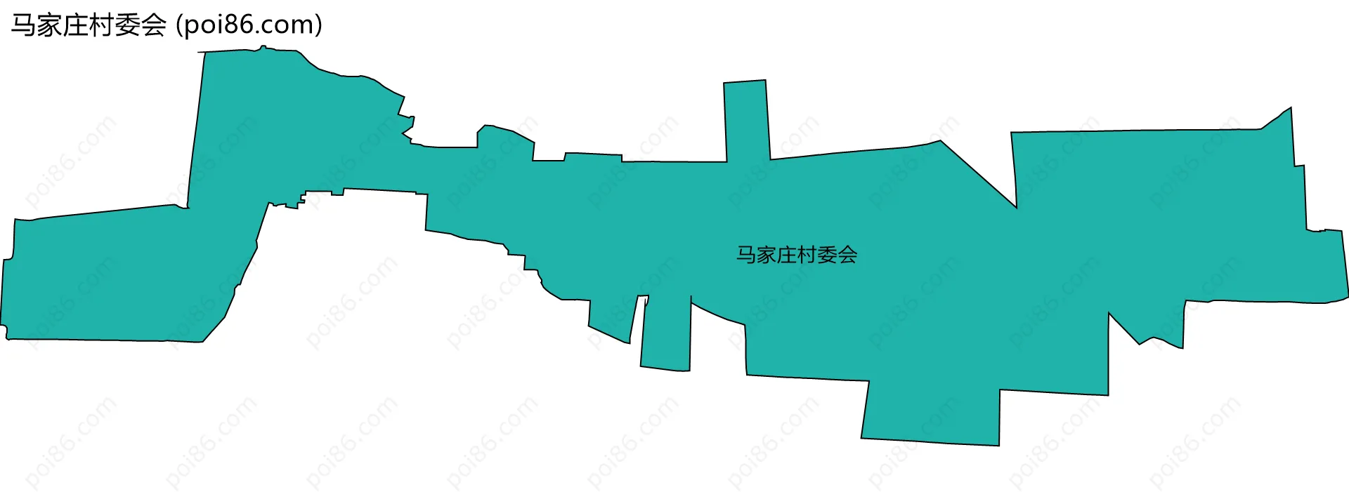 马家庄村委会边界地图