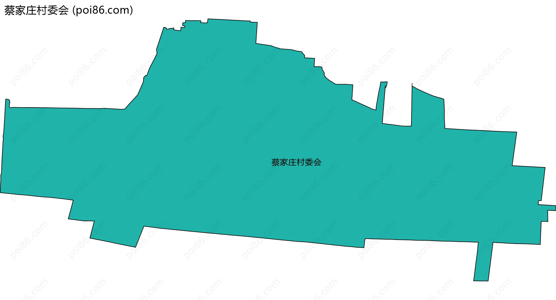 蔡家庄村委会边界地图