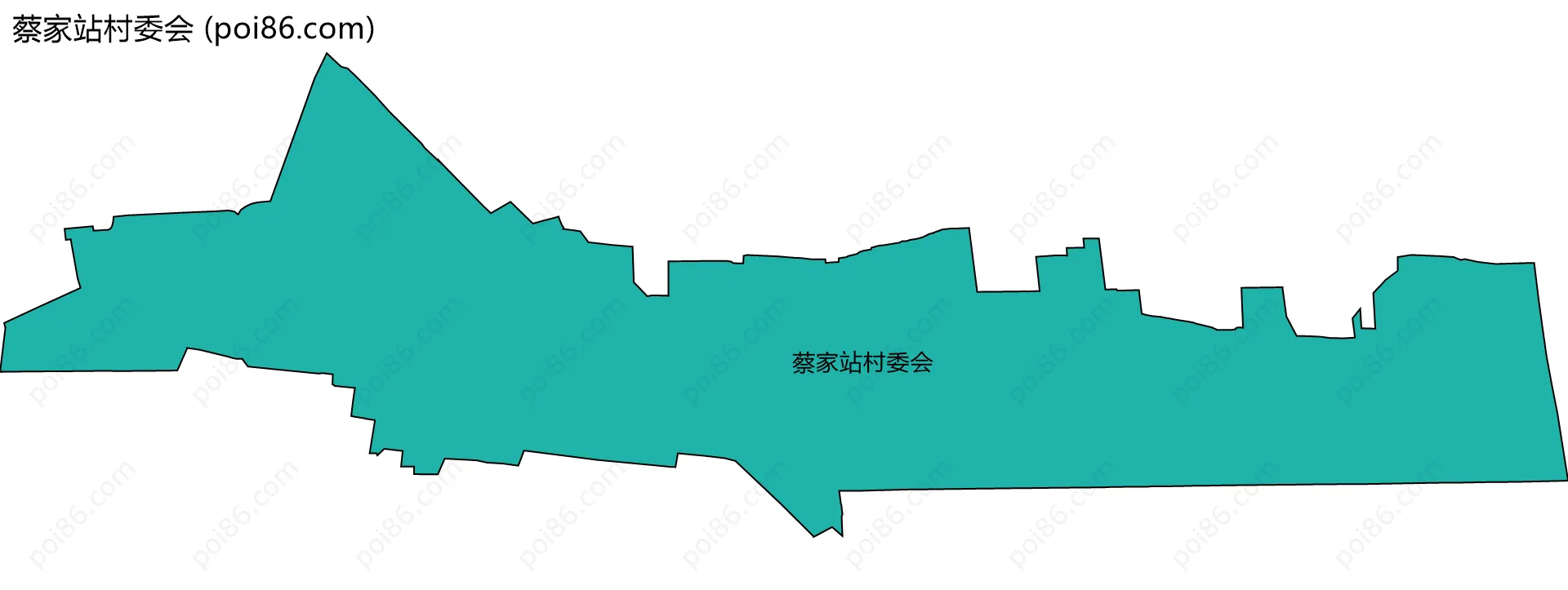 蔡家站村委会边界地图