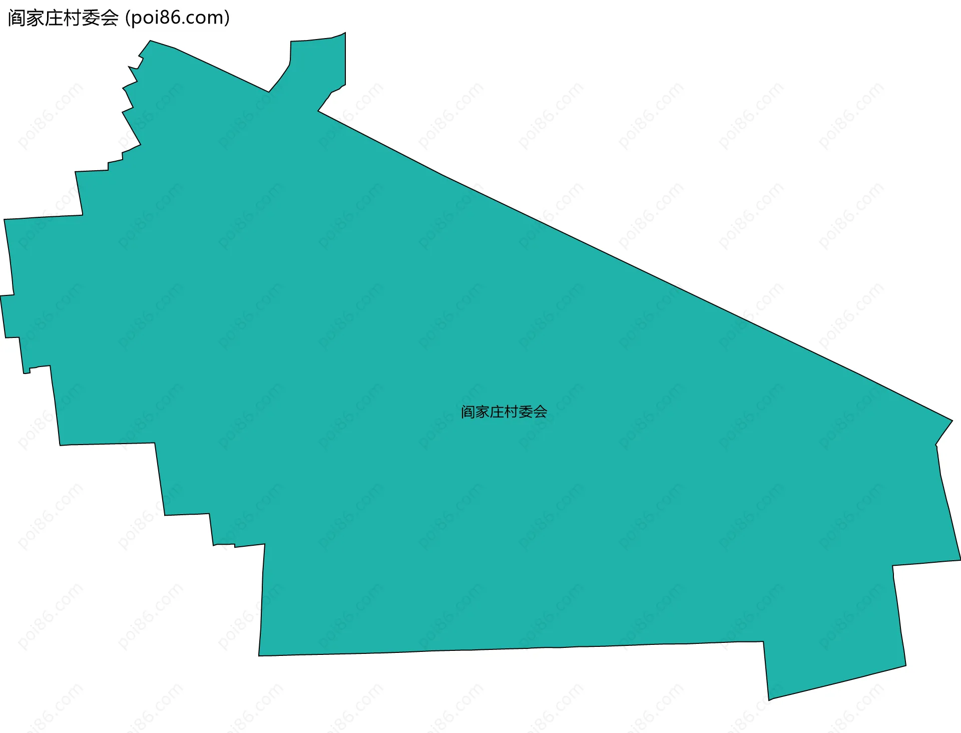 阎家庄村委会边界地图
