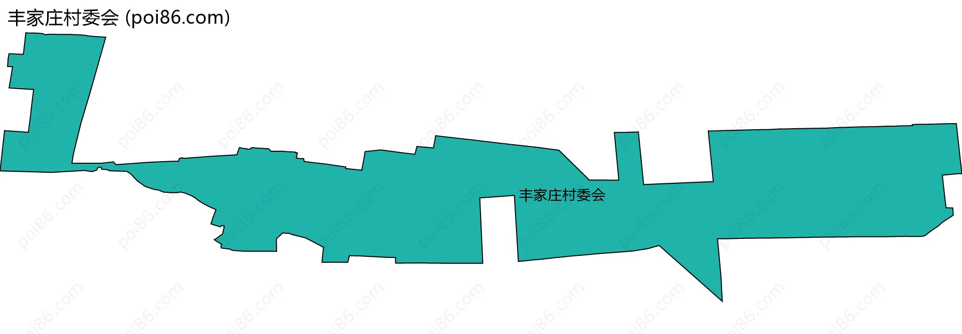 丰家庄村委会边界地图