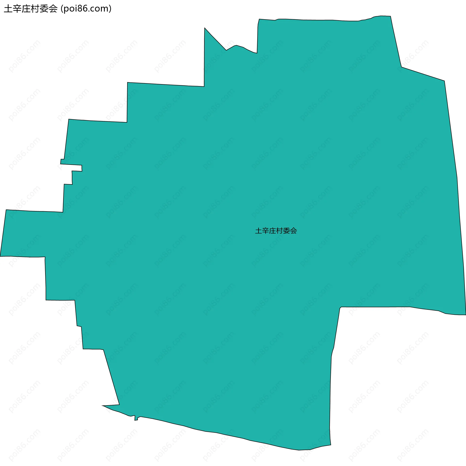 土辛庄村委会边界地图