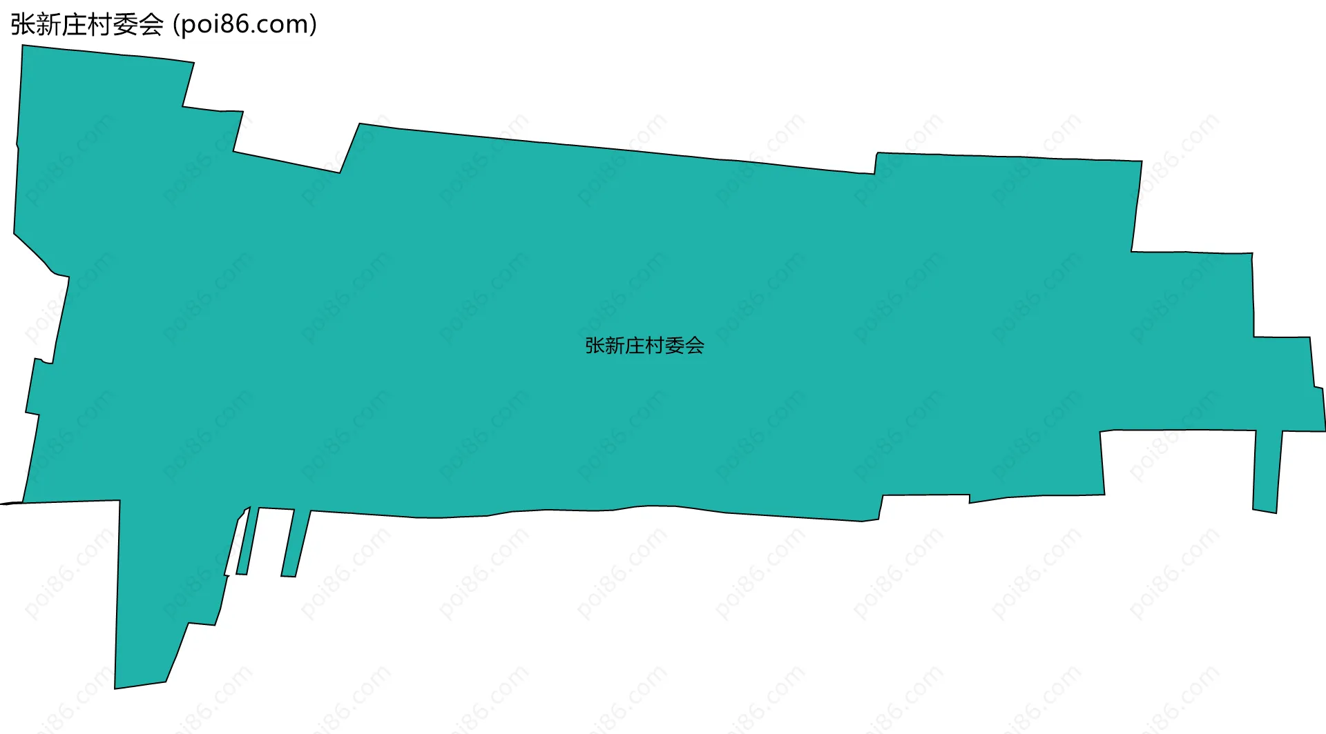 张新庄村委会边界地图