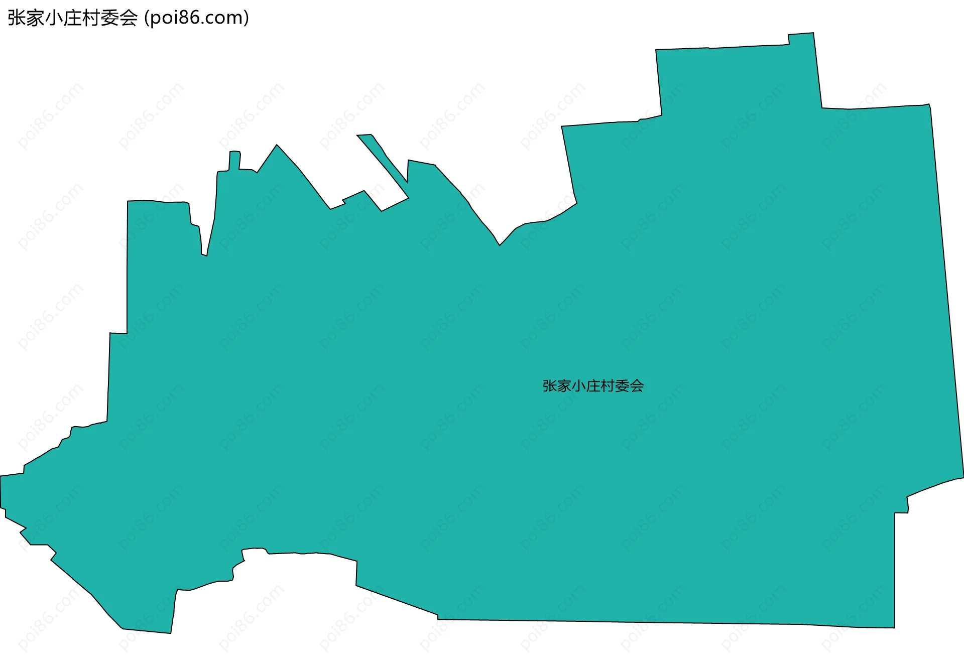 张家小庄村委会边界地图