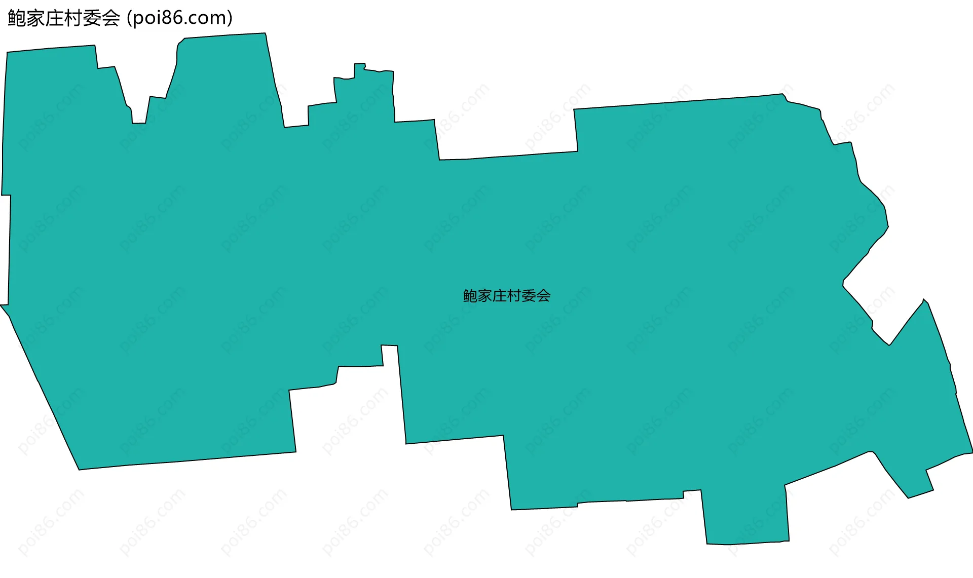 鲍家庄村委会边界地图