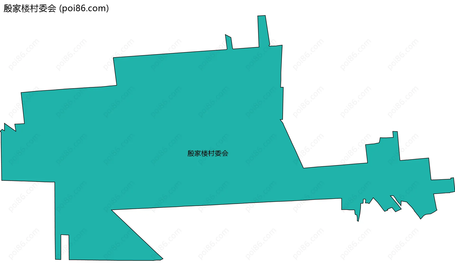 殷家楼村委会边界地图