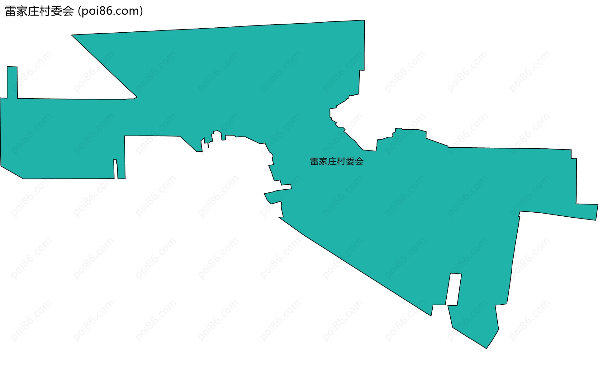 雷家庄村委会边界地图