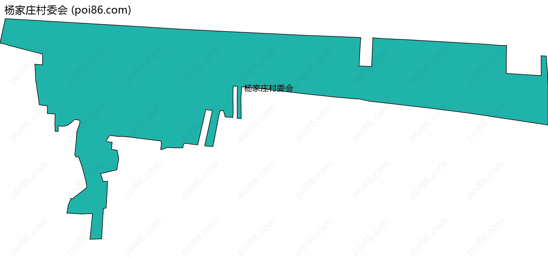 杨家庄村委会边界地图