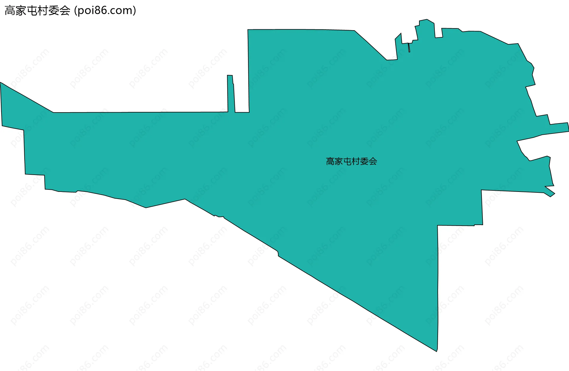 高家屯村委会边界地图