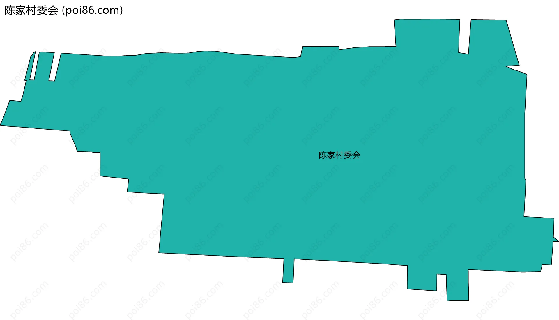 陈家村委会边界地图