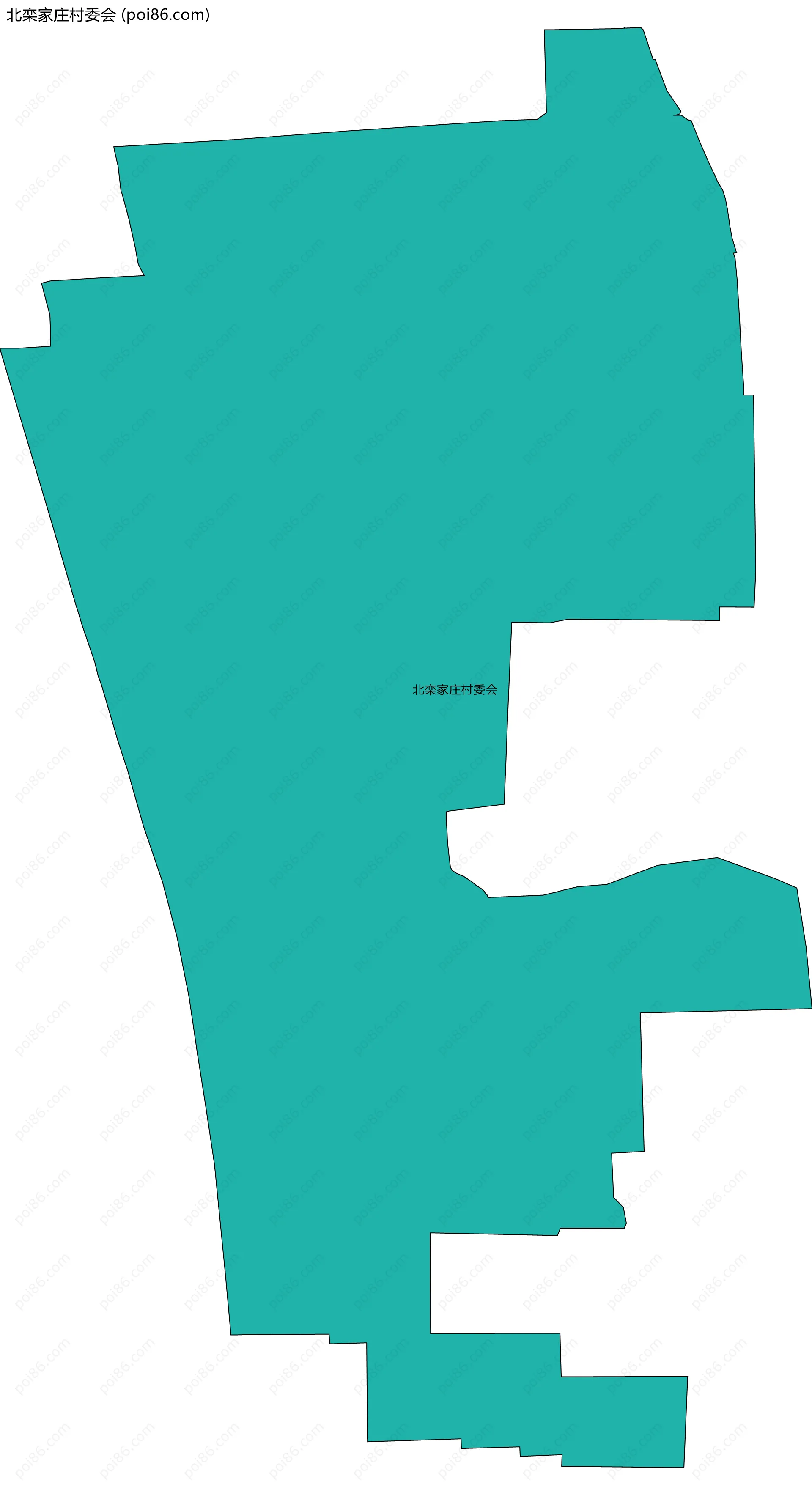 北栾家庄村委会边界地图