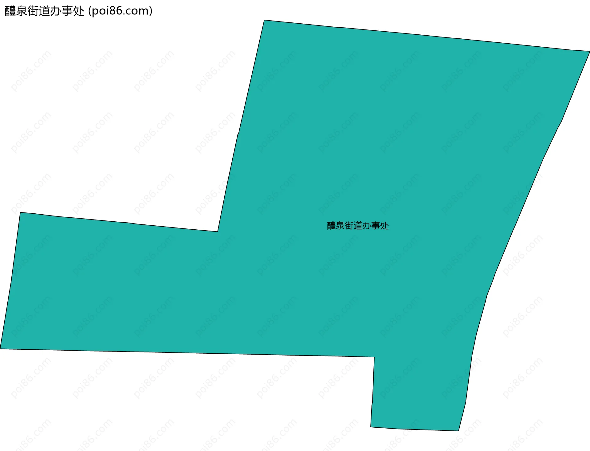醴泉街道办事处边界地图