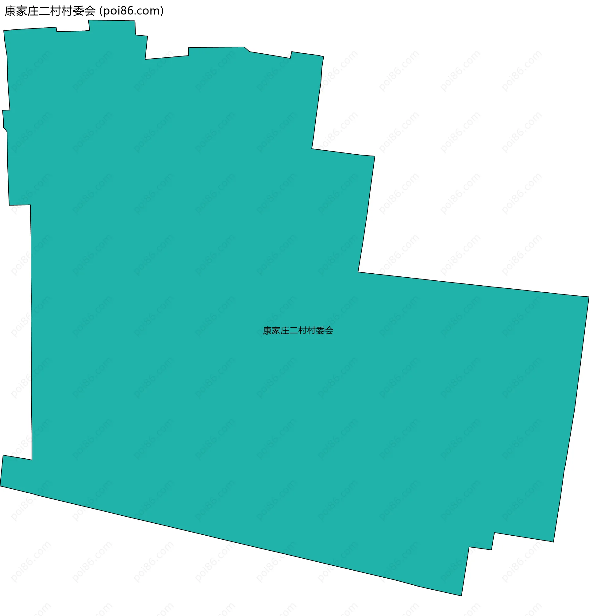 康家庄二村村委会边界地图