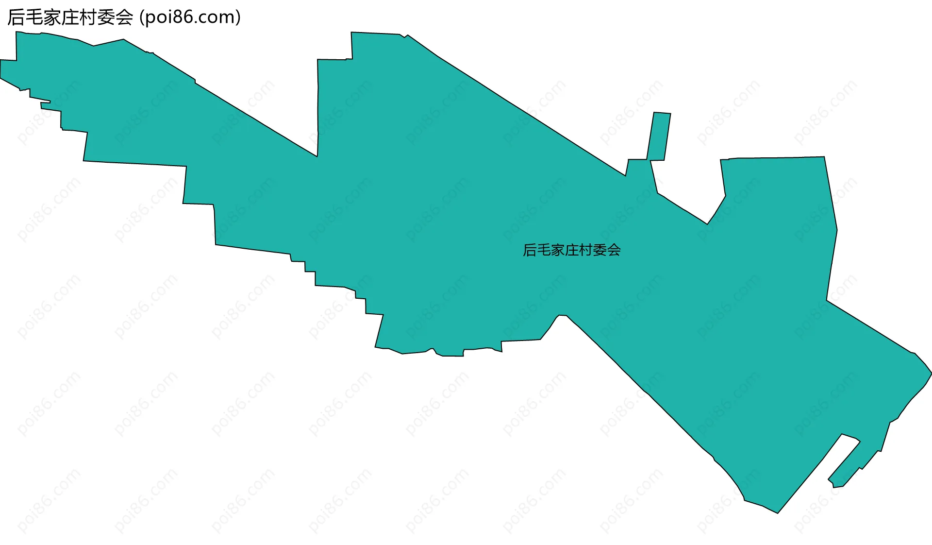 后毛家庄村委会边界地图