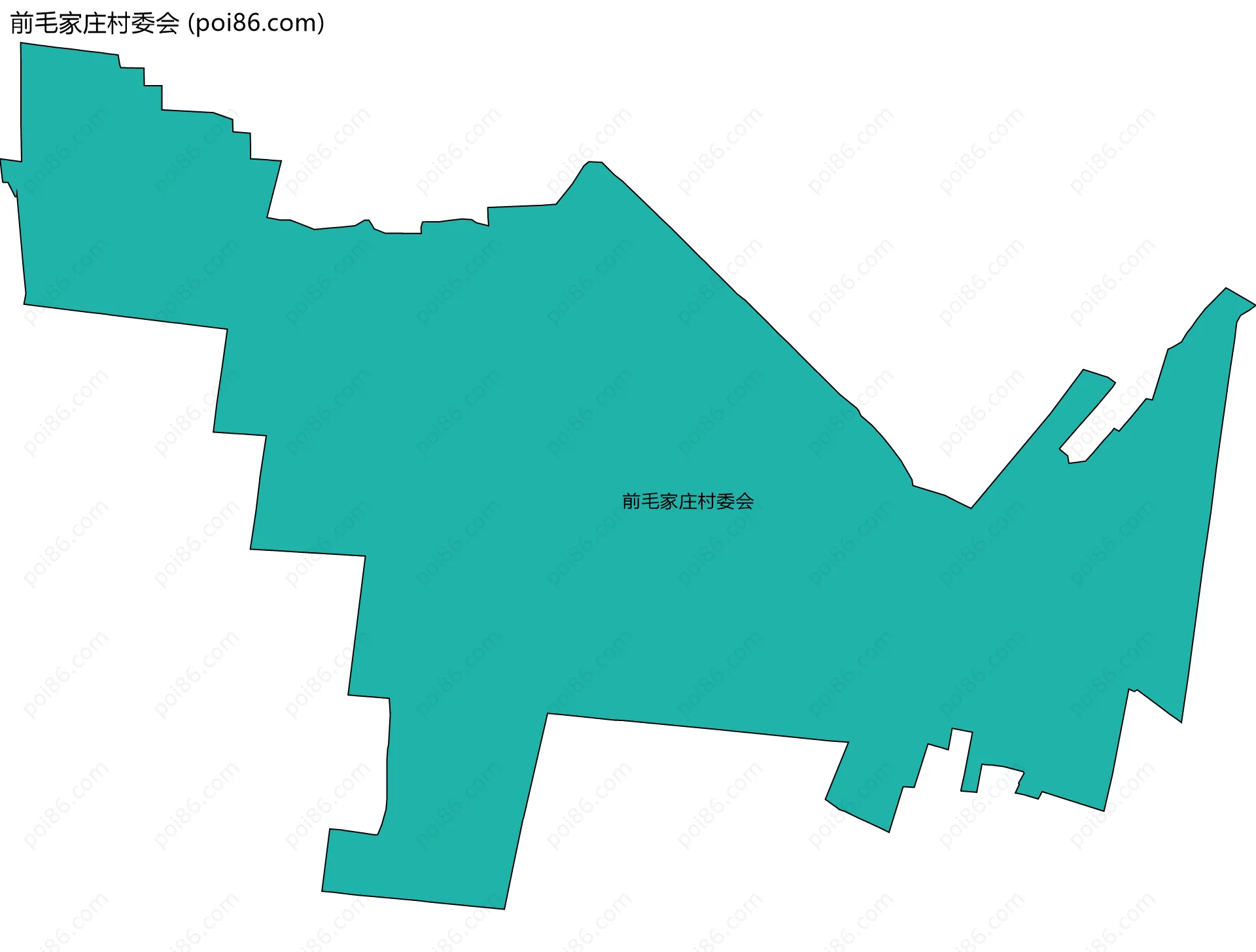 前毛家庄村委会边界地图
