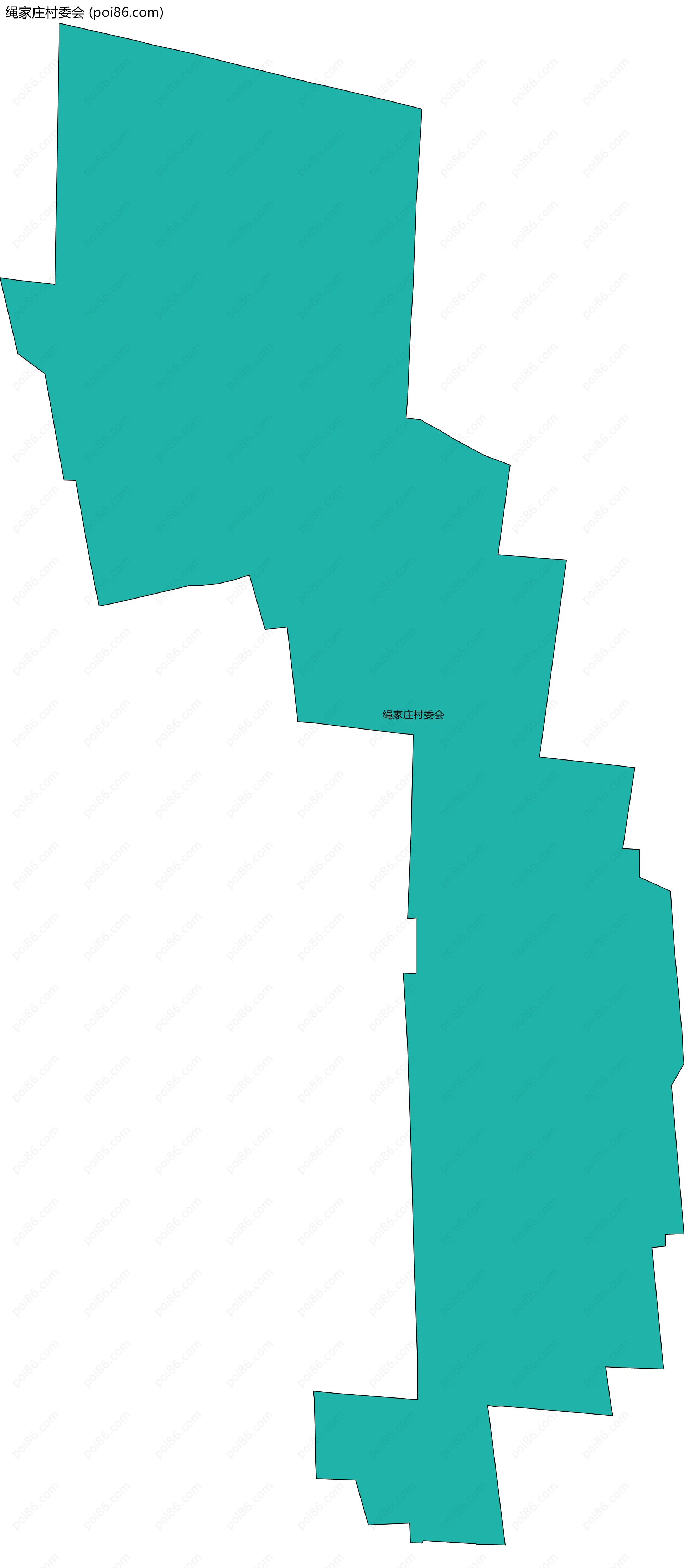 绳家庄村委会边界地图
