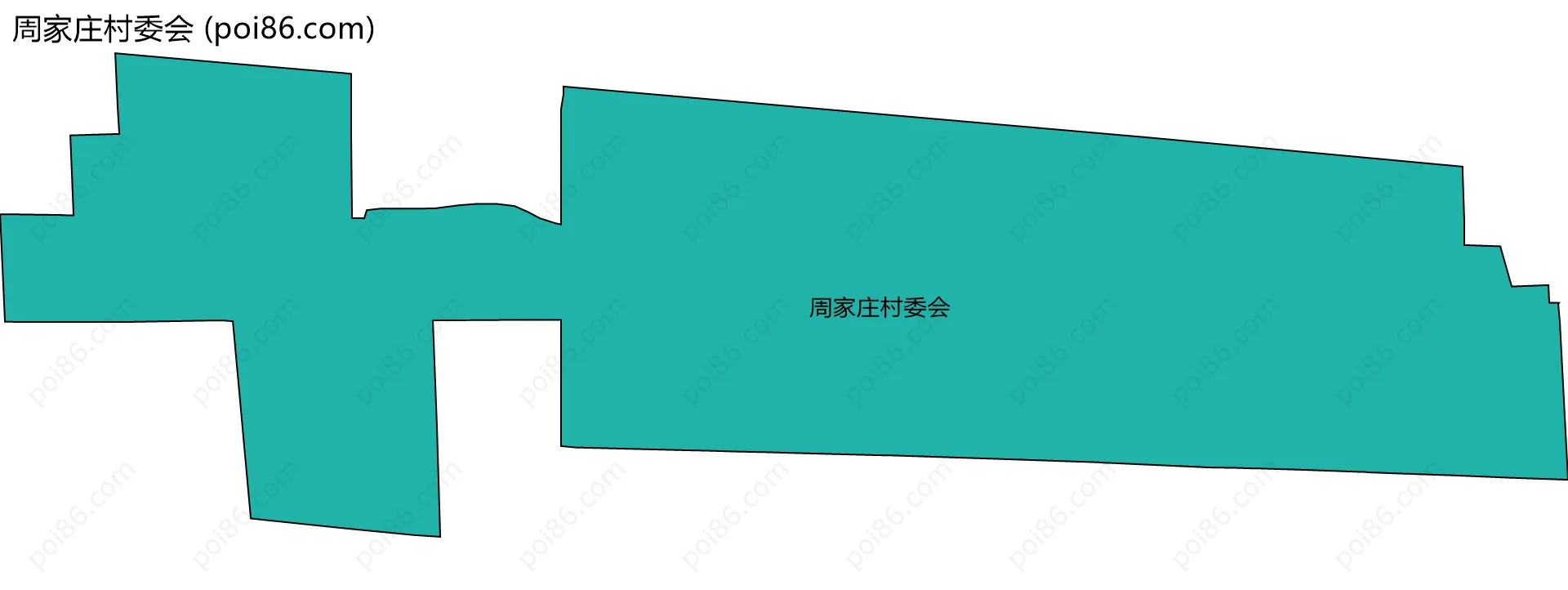 周家庄村委会边界地图