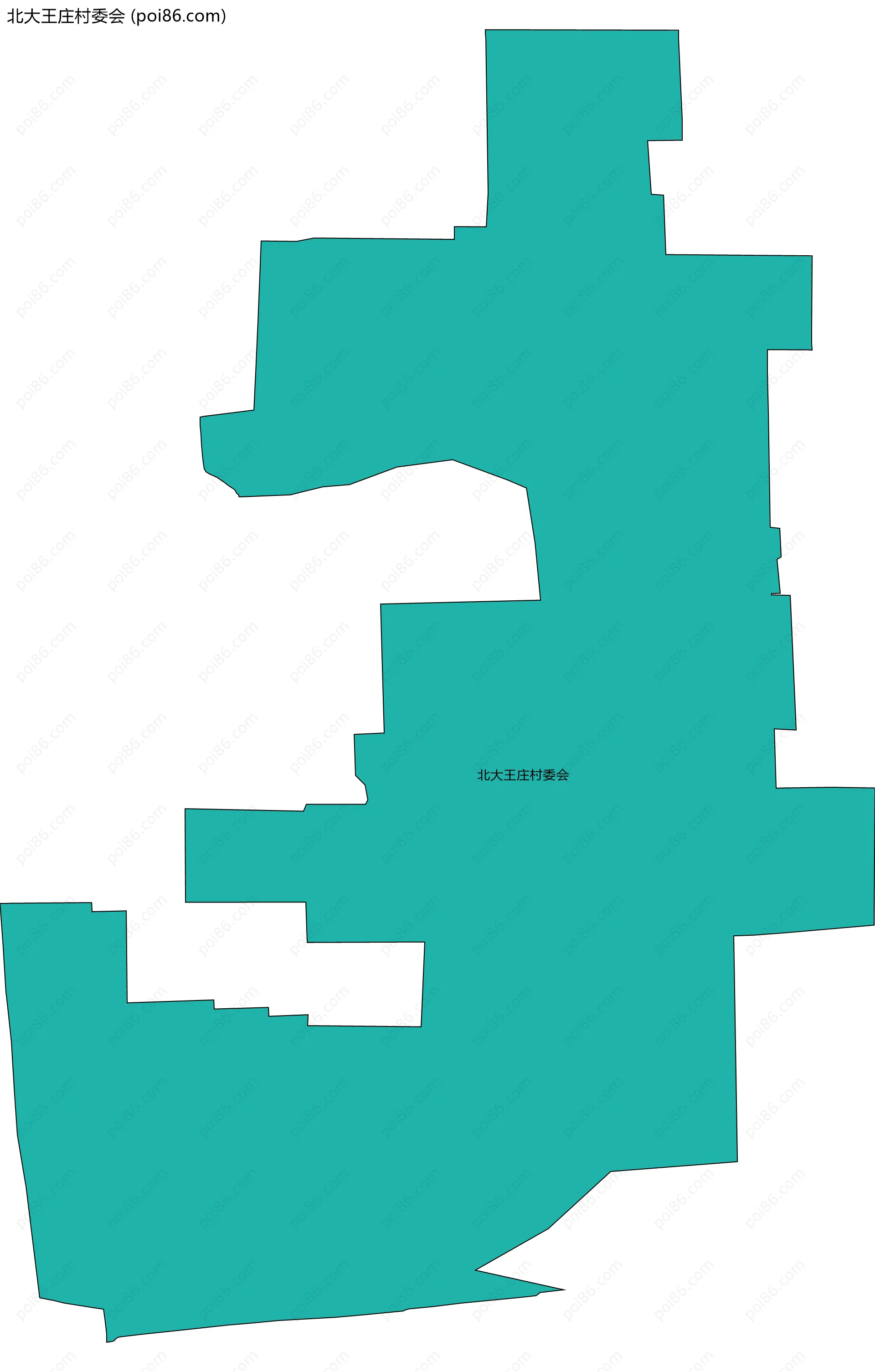 北大王庄村委会边界地图