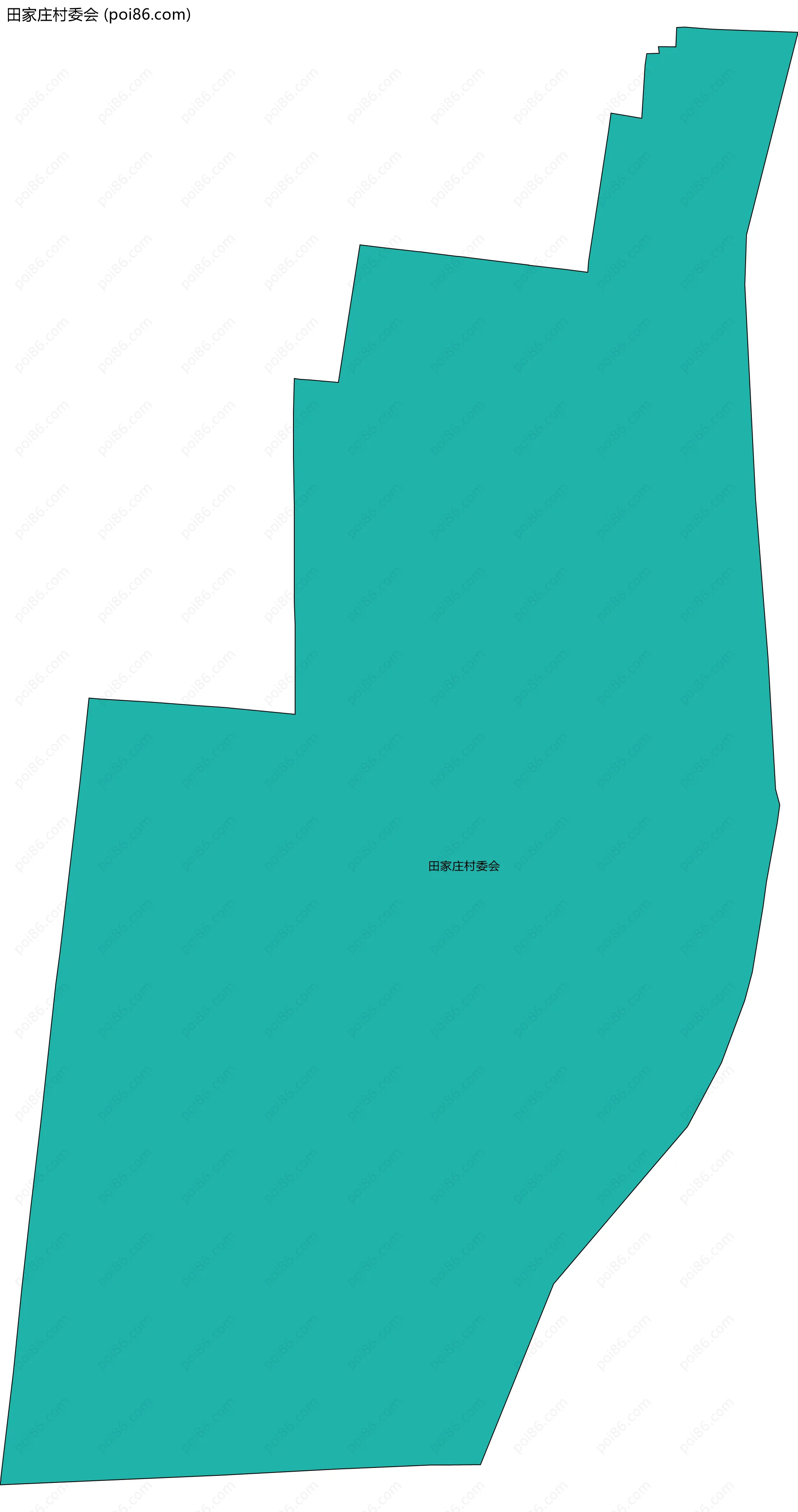 田家庄村委会边界地图