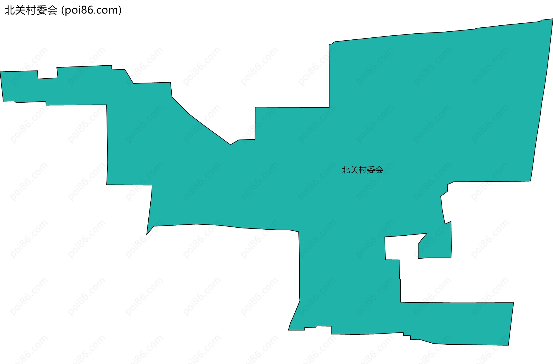 北关村委会边界地图