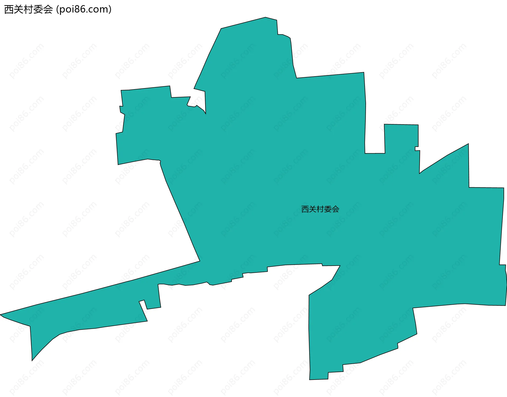 西关村委会边界地图