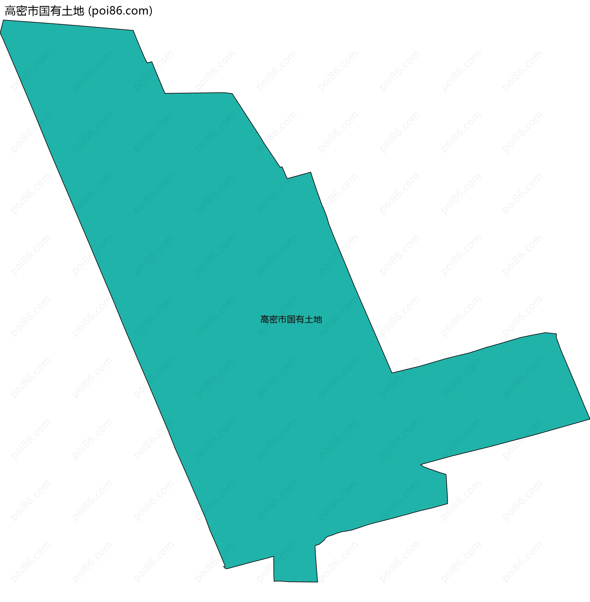 高密市国有土地边界地图