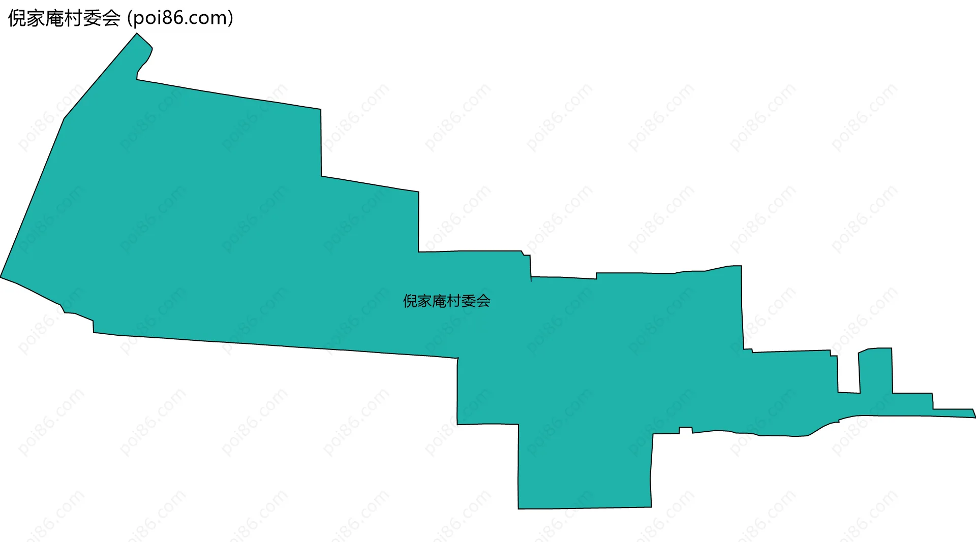 倪家庵村委会边界地图