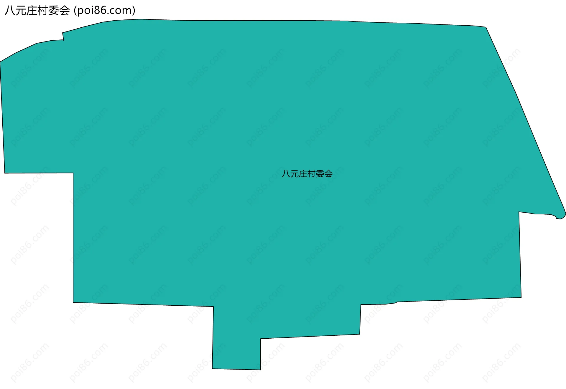 八元庄村委会边界地图