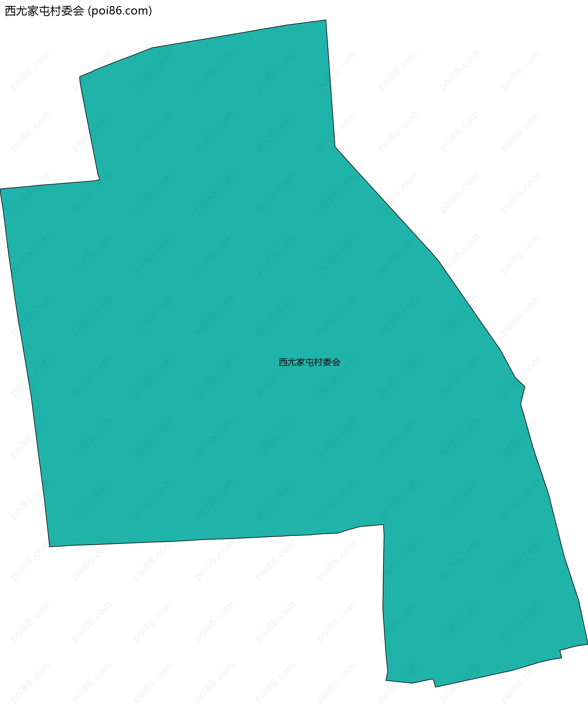 西尤家屯村委会边界地图