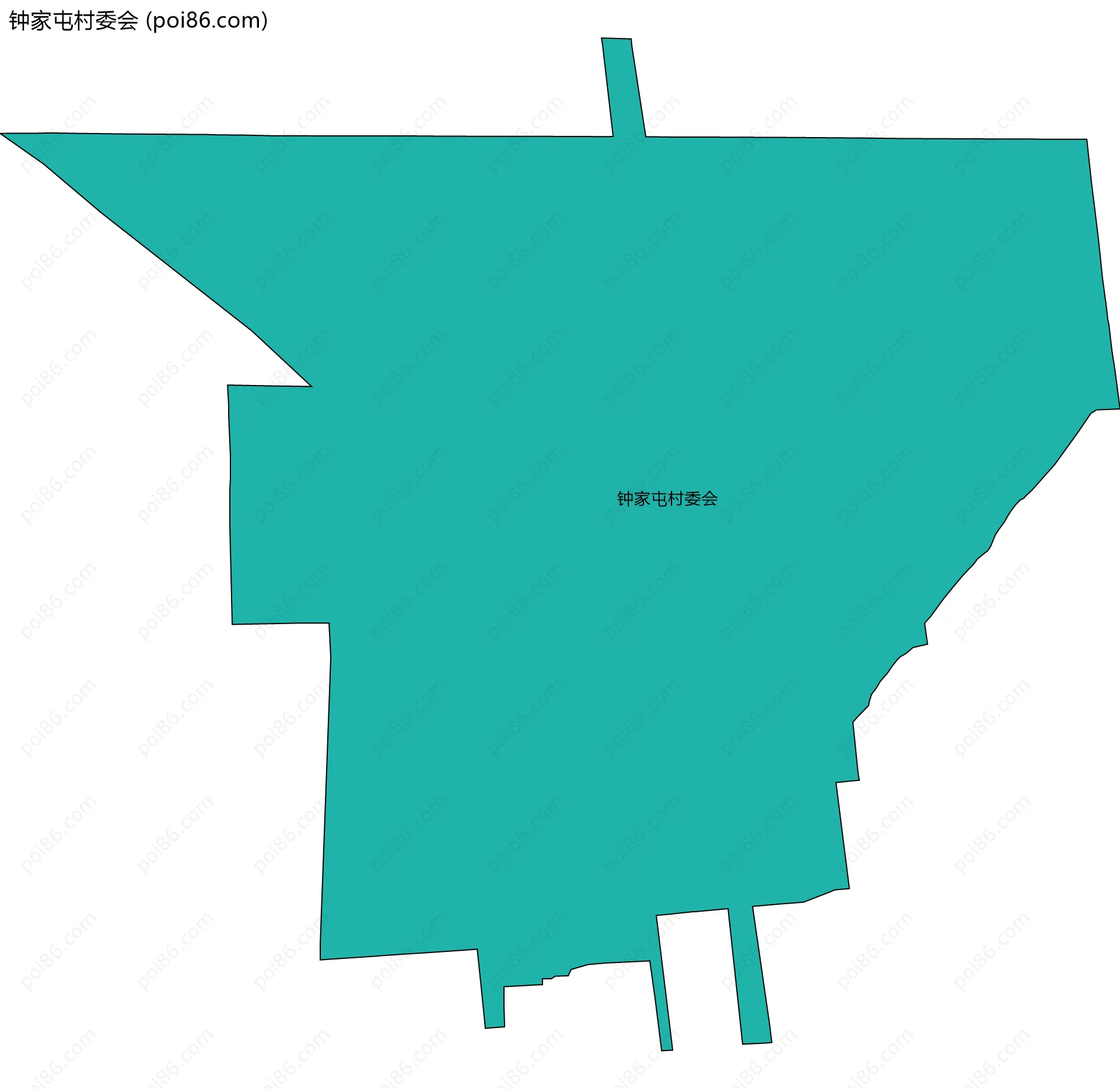 钟家屯村委会边界地图