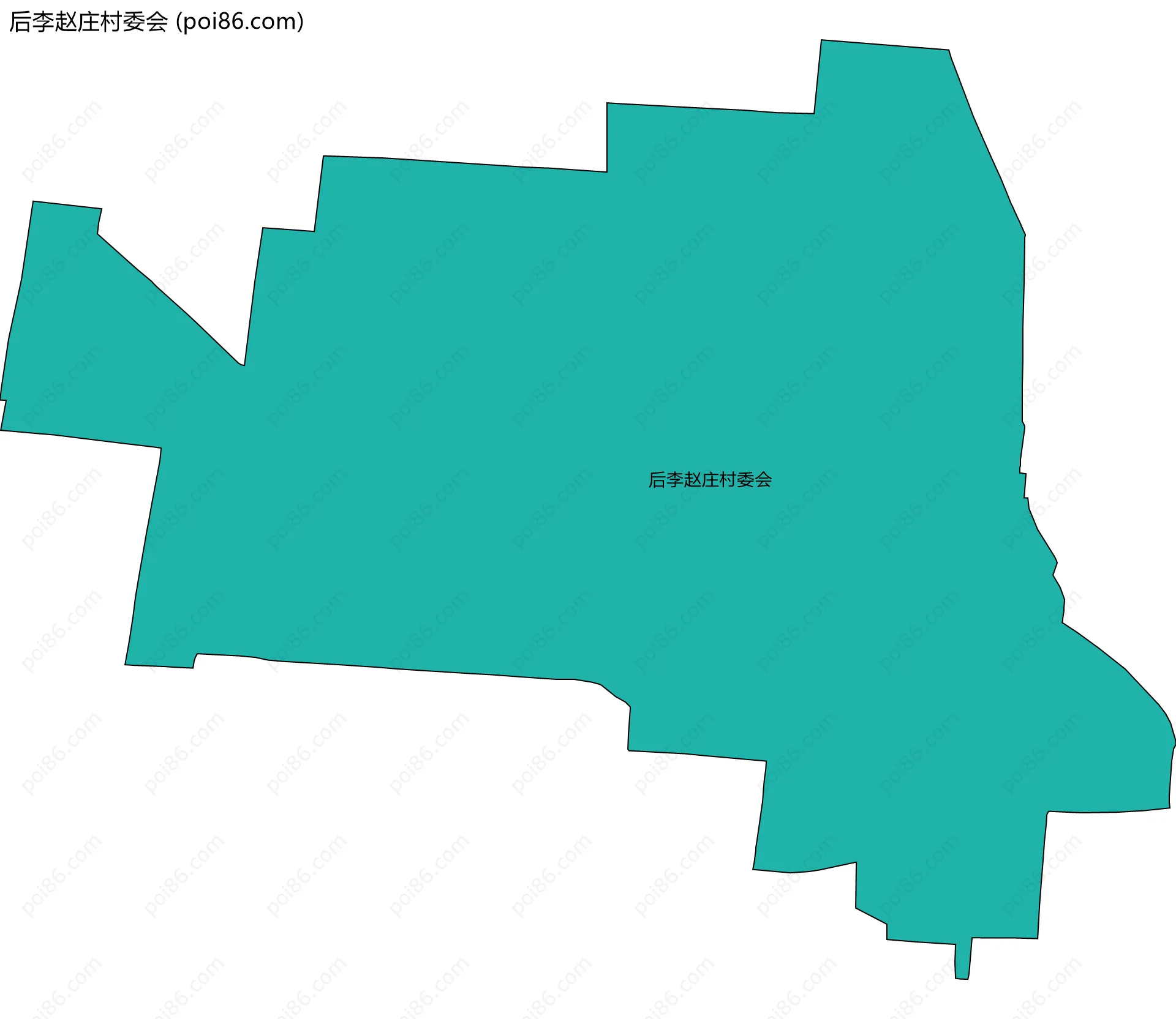 后李赵庄村委会边界地图