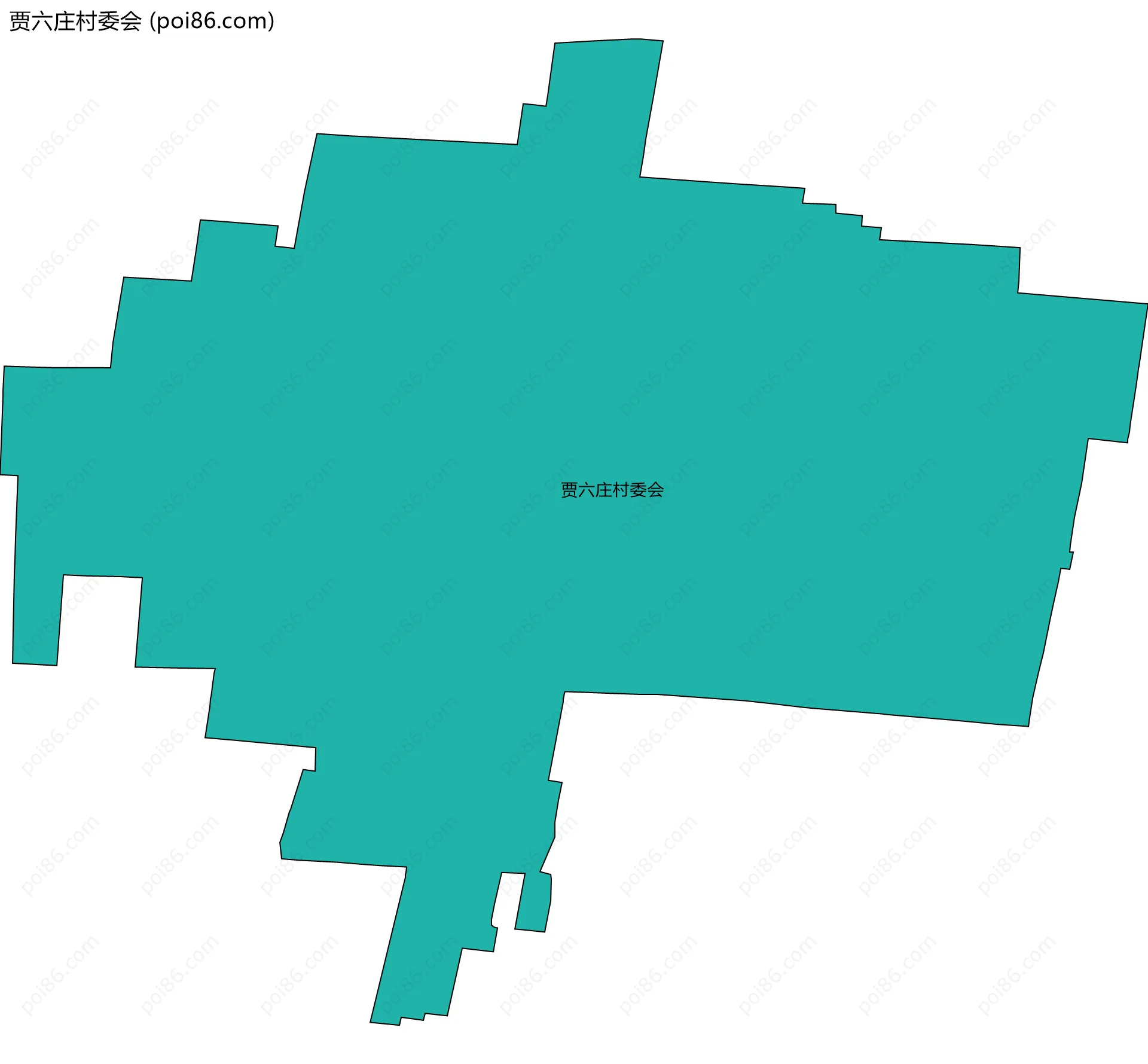 贾六庄村委会边界地图