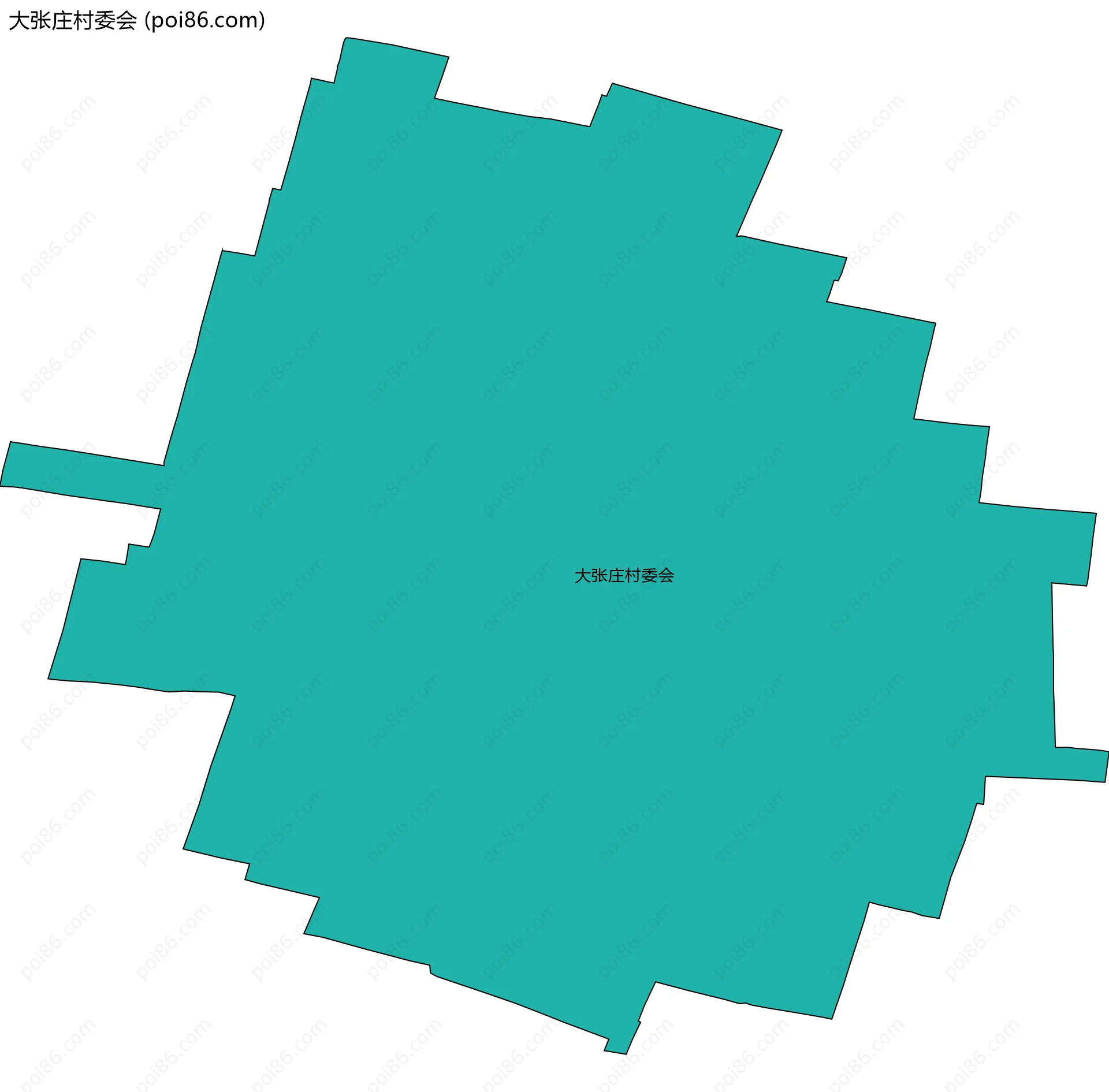 大张庄村委会边界地图