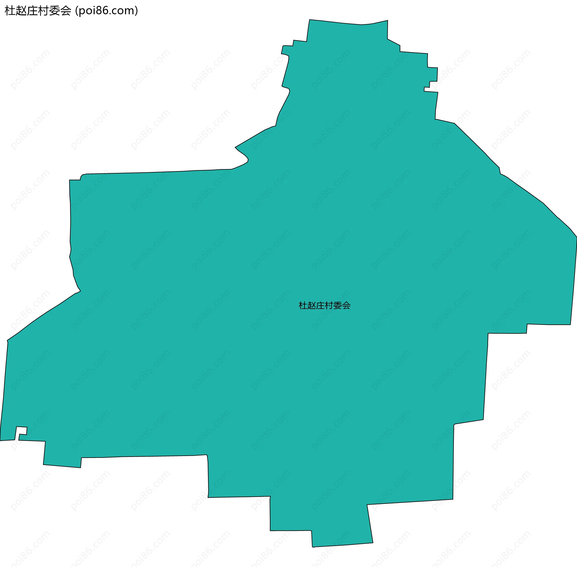 杜赵庄村委会边界地图