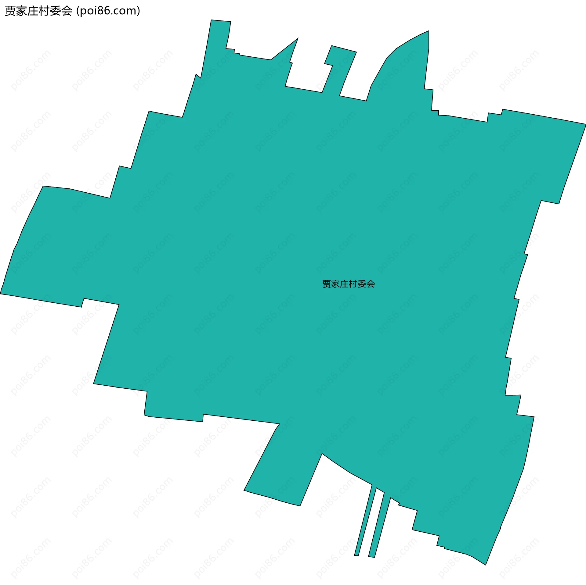 贾家庄村委会边界地图