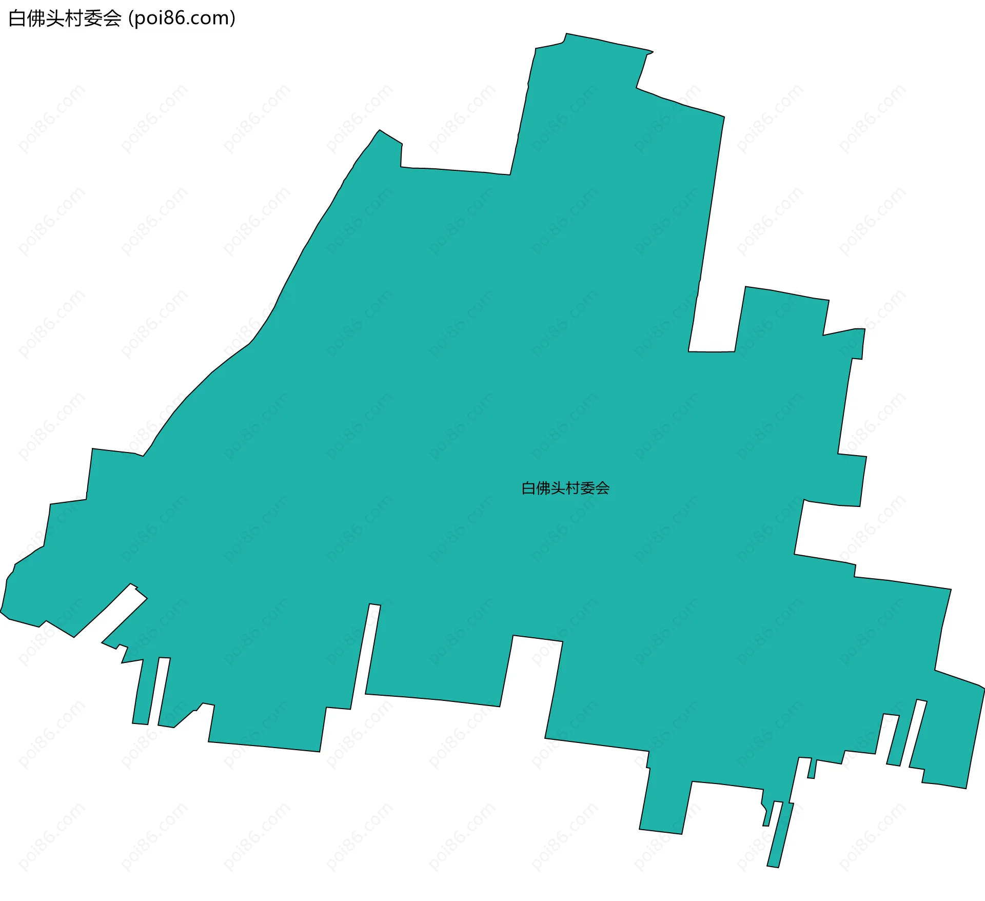 白佛头村委会边界地图