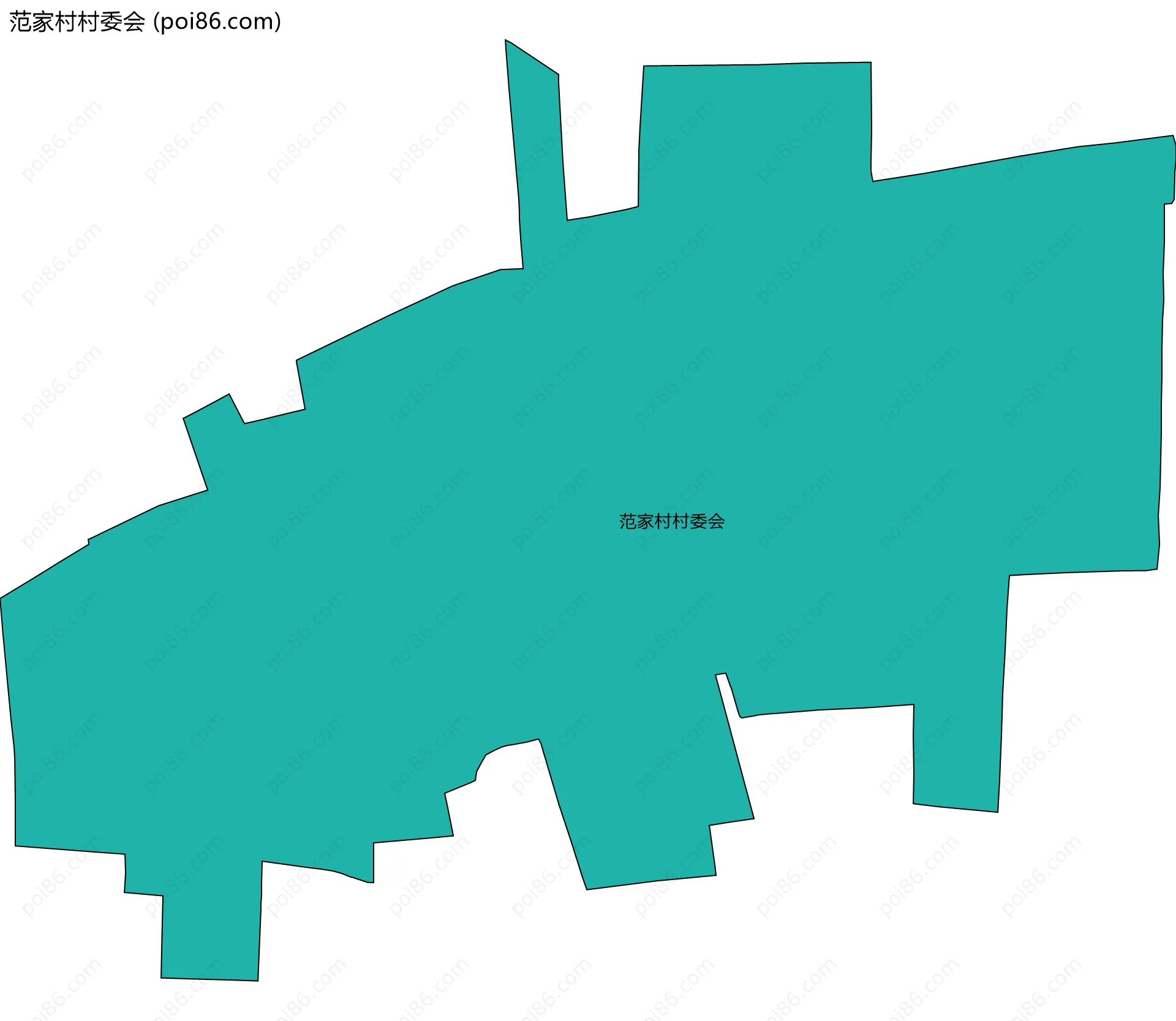 范家村村委会边界地图