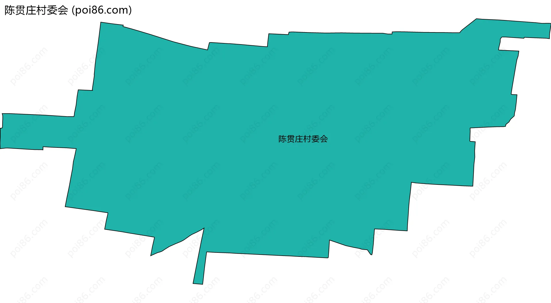陈贯庄村委会边界地图