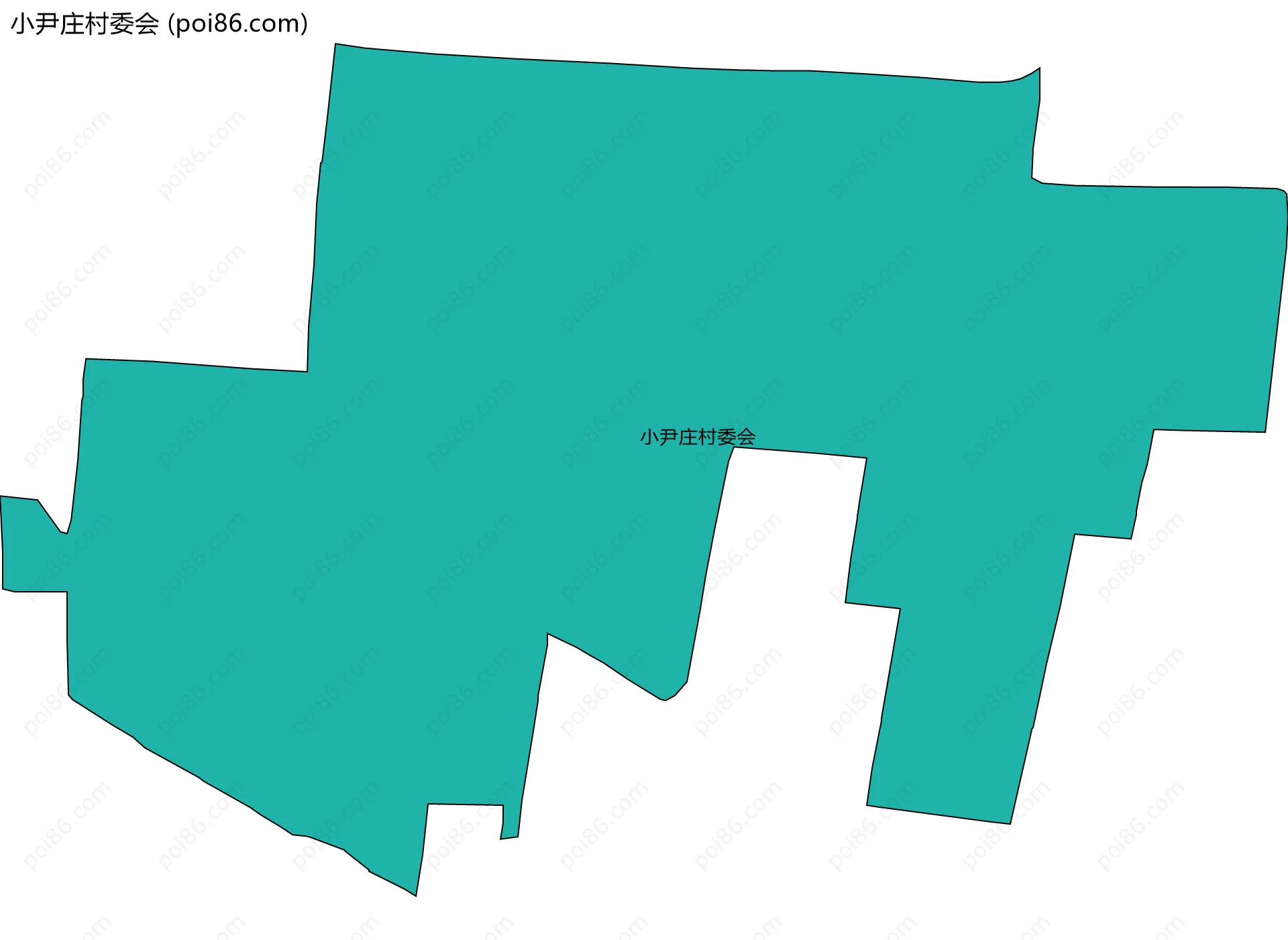 小尹庄村委会边界地图