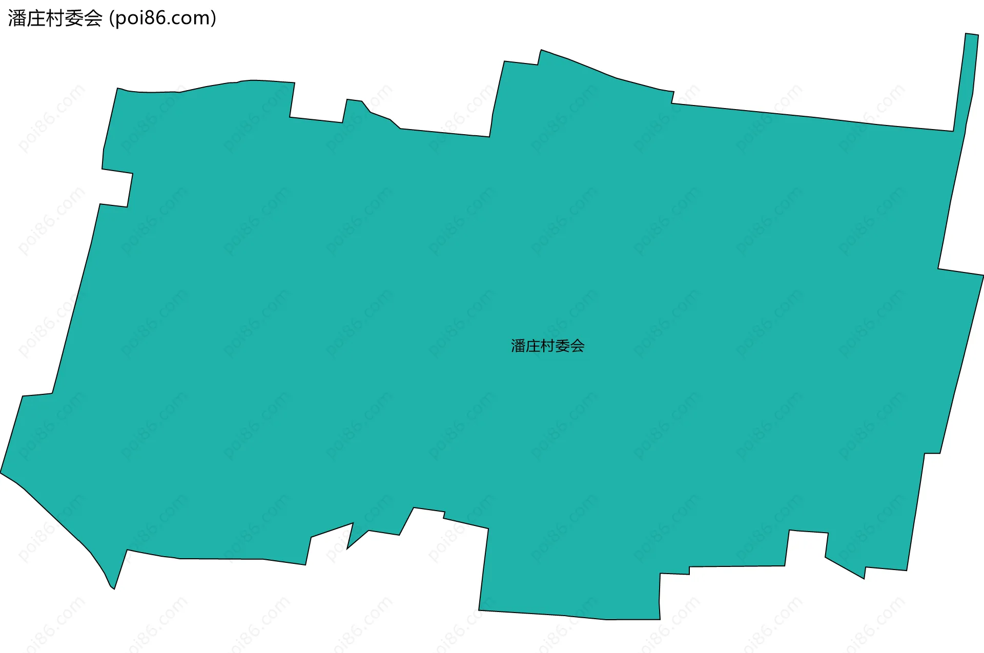 潘庄村委会边界地图