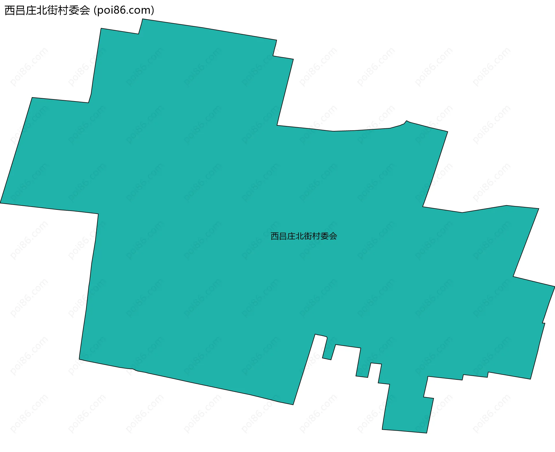 西吕庄北街村委会边界地图