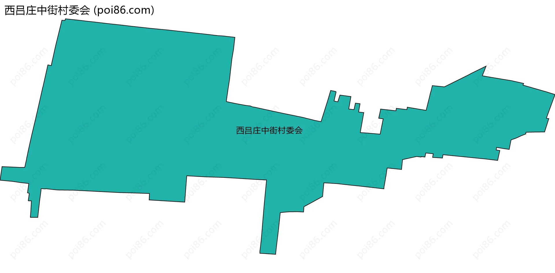 西吕庄中街村委会边界地图