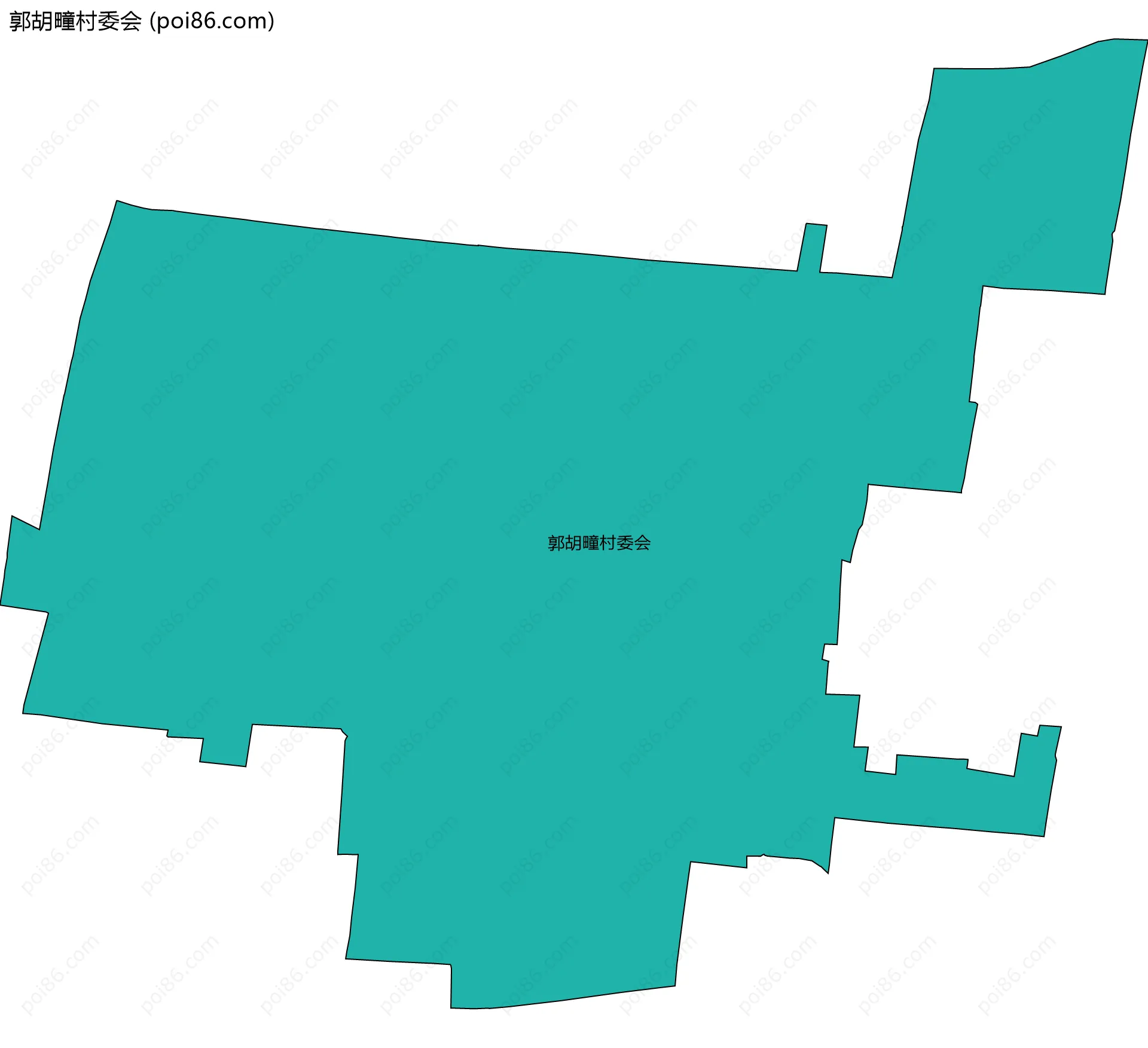郭胡疃村委会边界地图