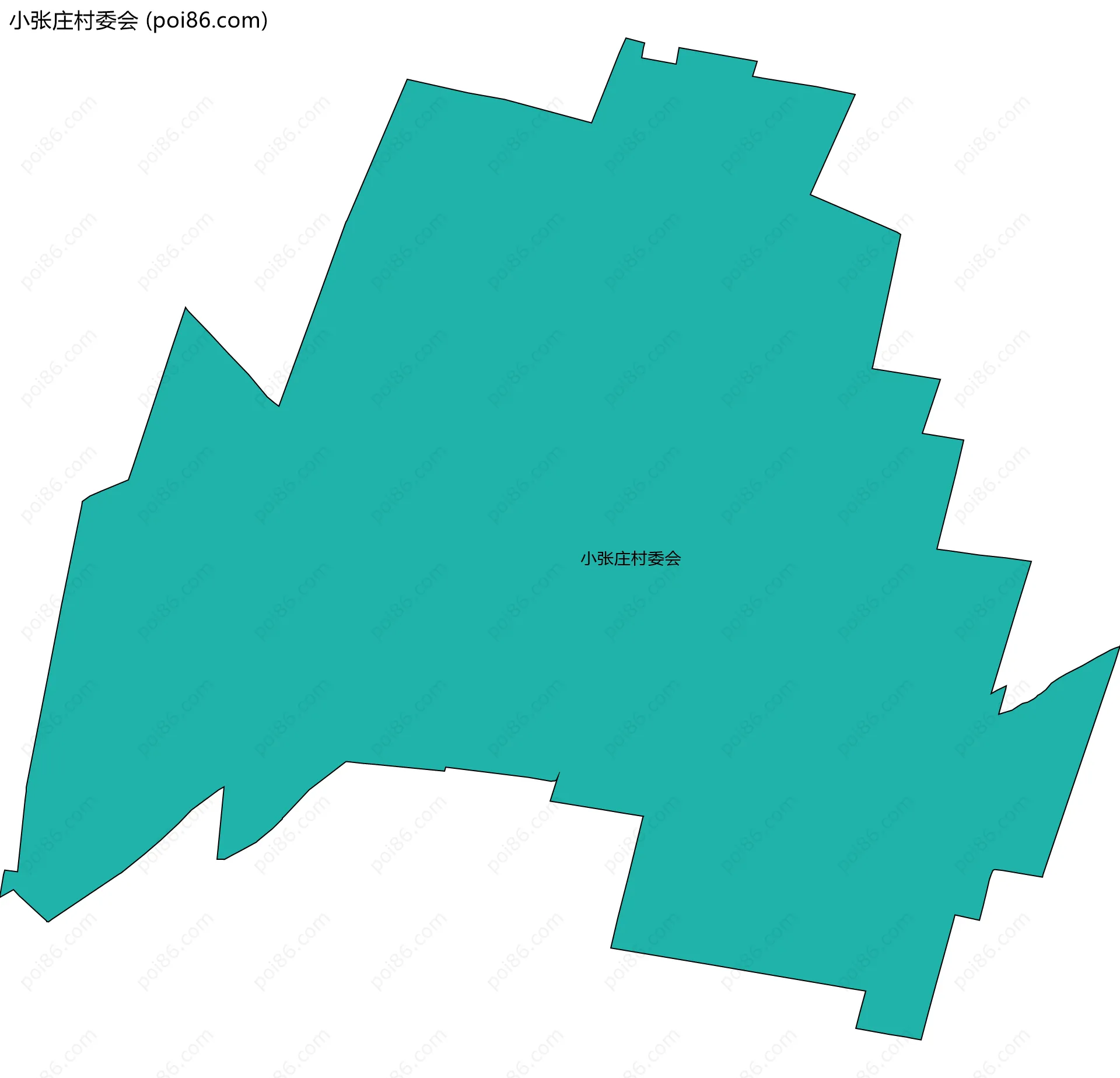 小张庄村委会边界地图