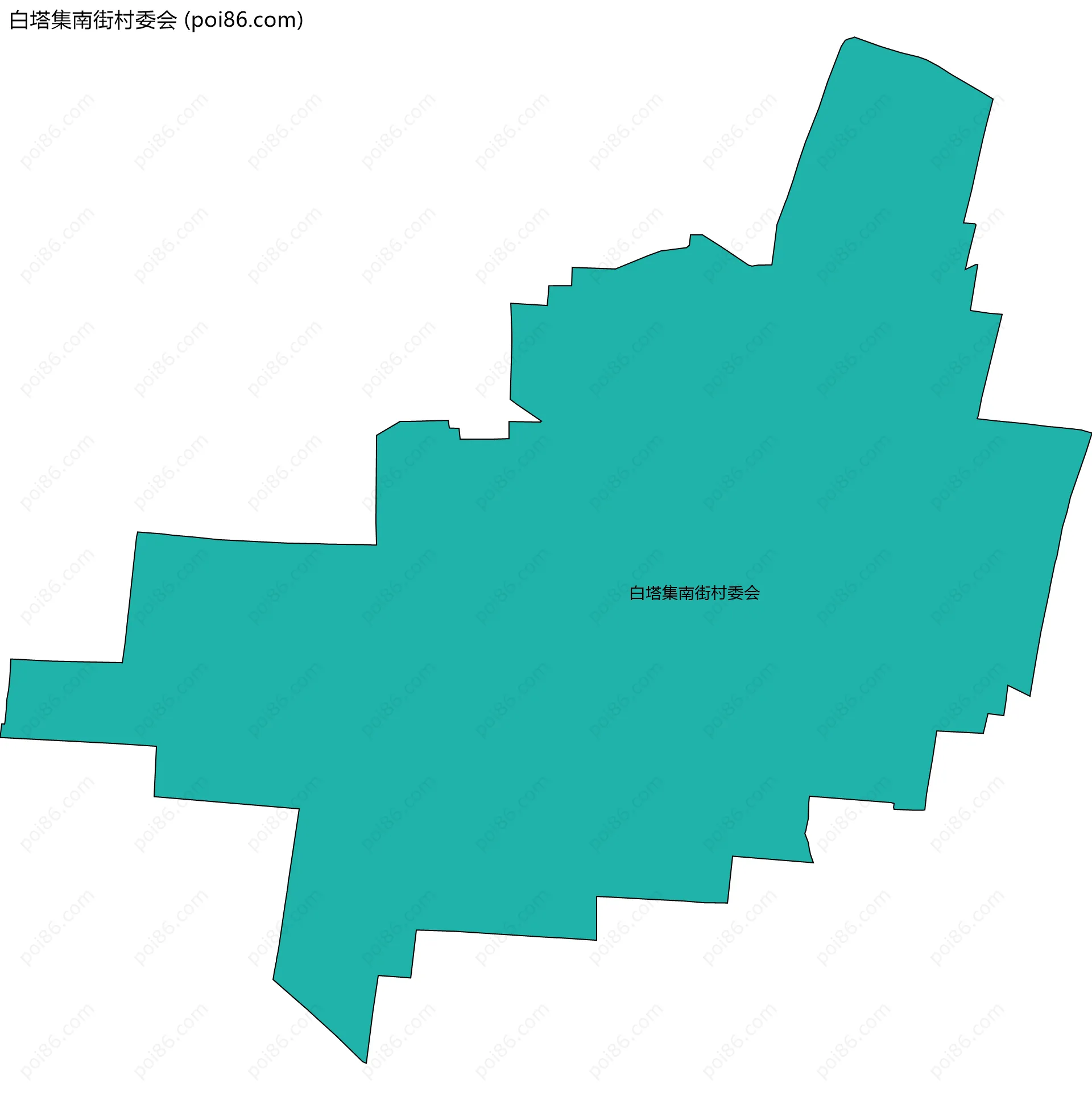 白塔集南街村委会边界地图