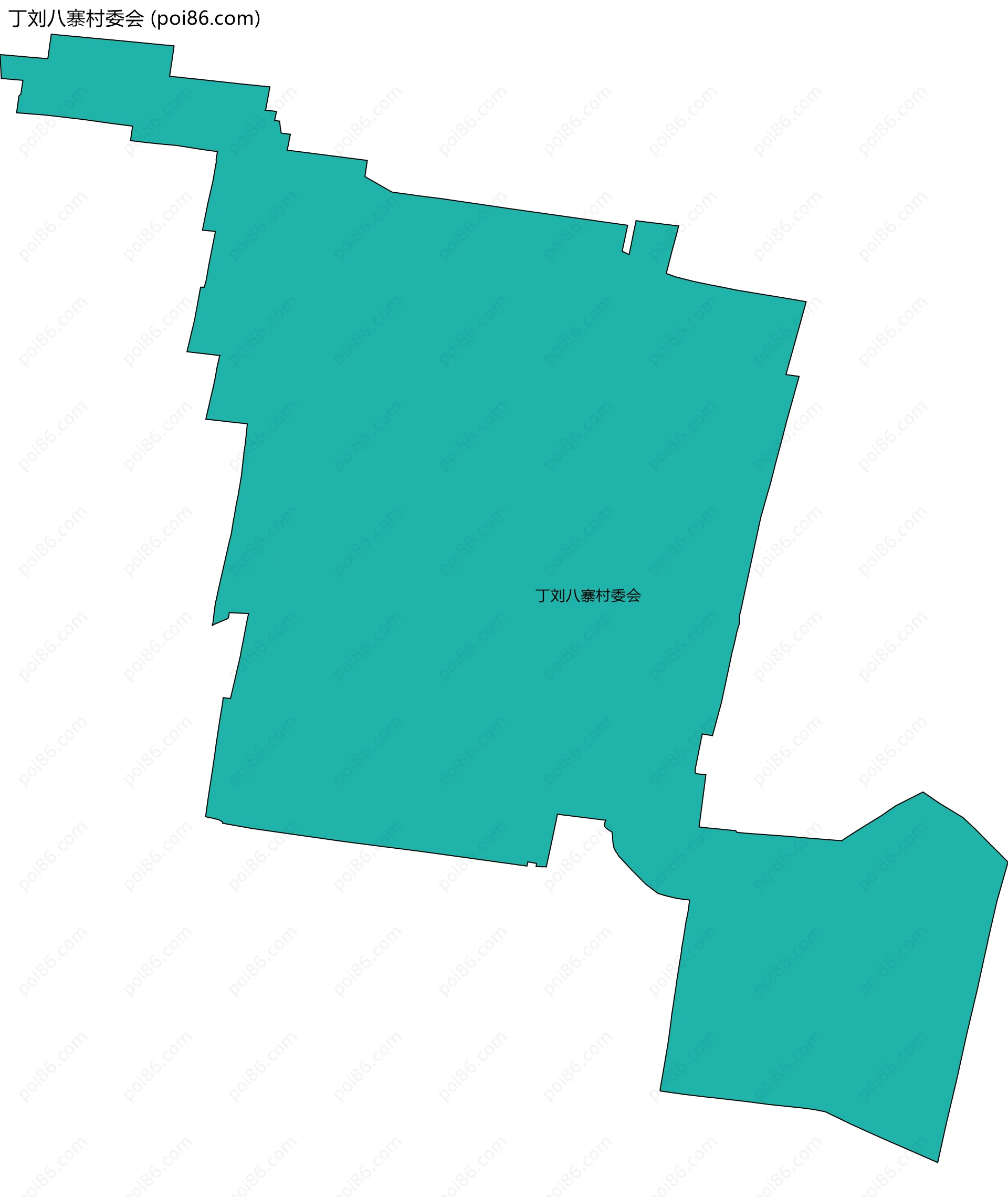 丁刘八寨村委会边界地图