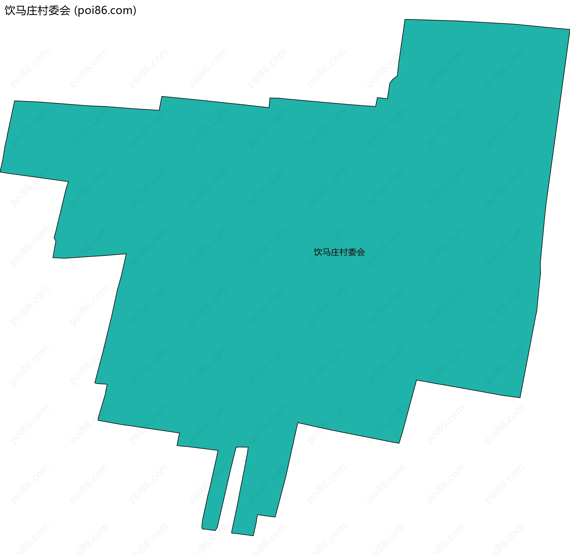 饮马庄村委会边界地图