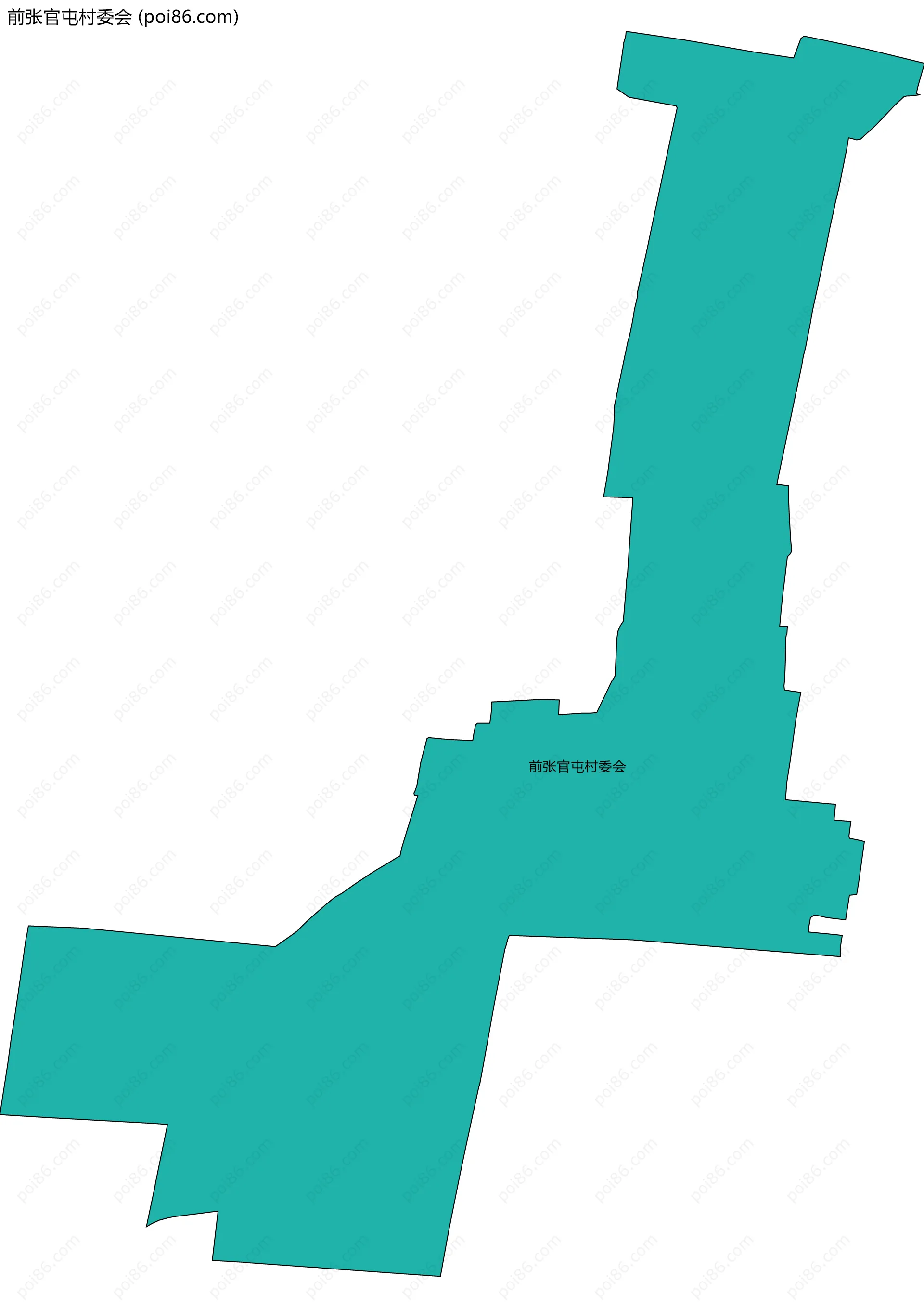 前张官屯村委会边界地图