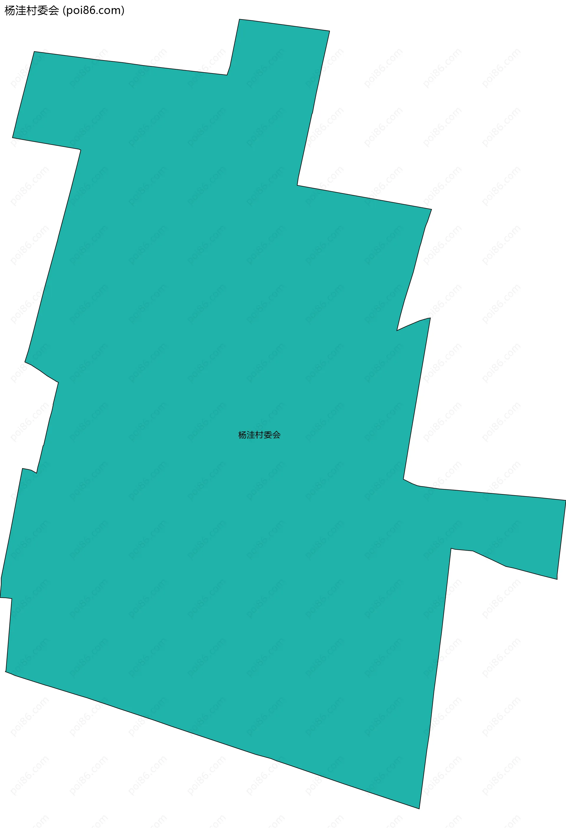 杨洼村委会边界地图