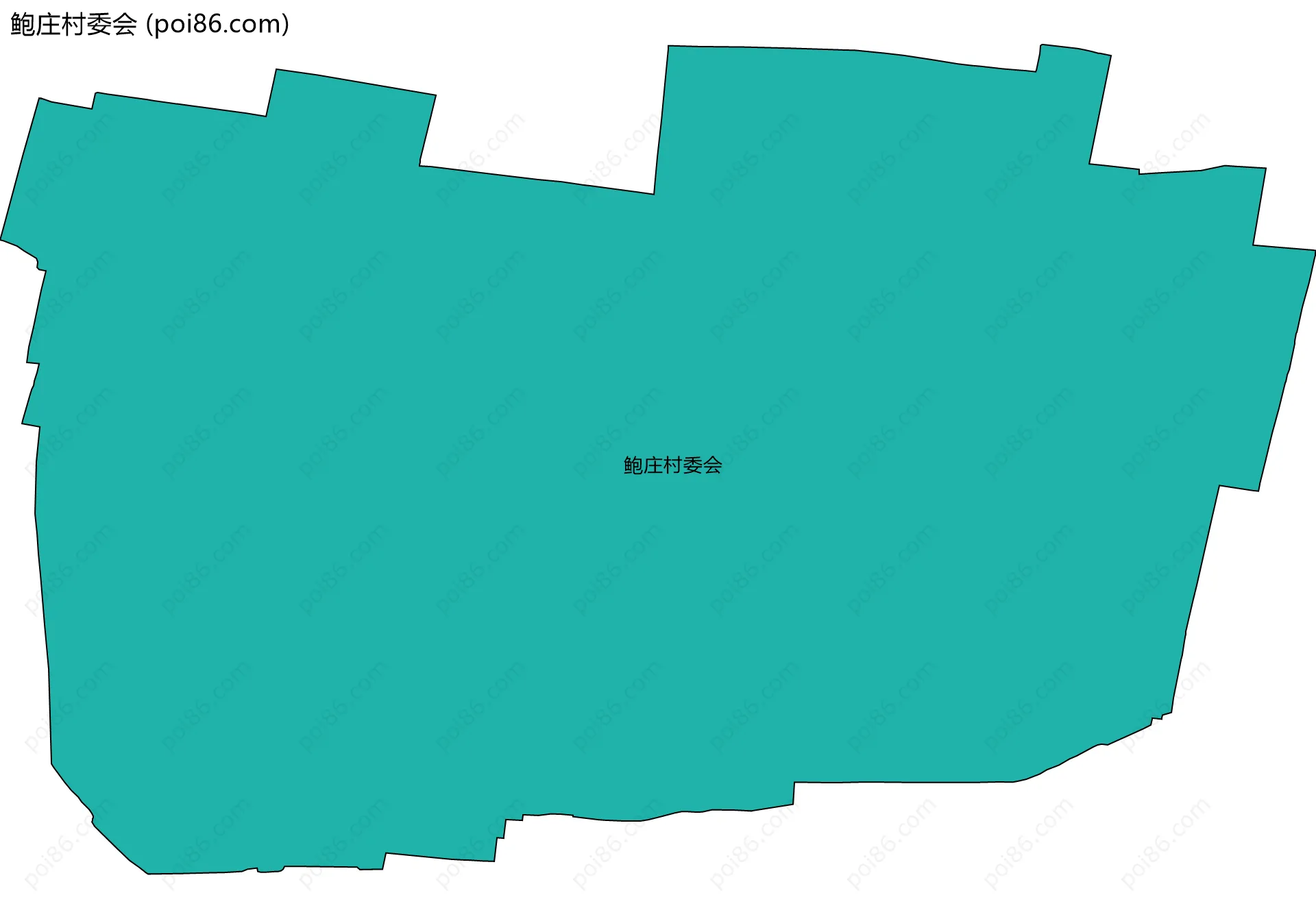 鲍庄村委会边界地图